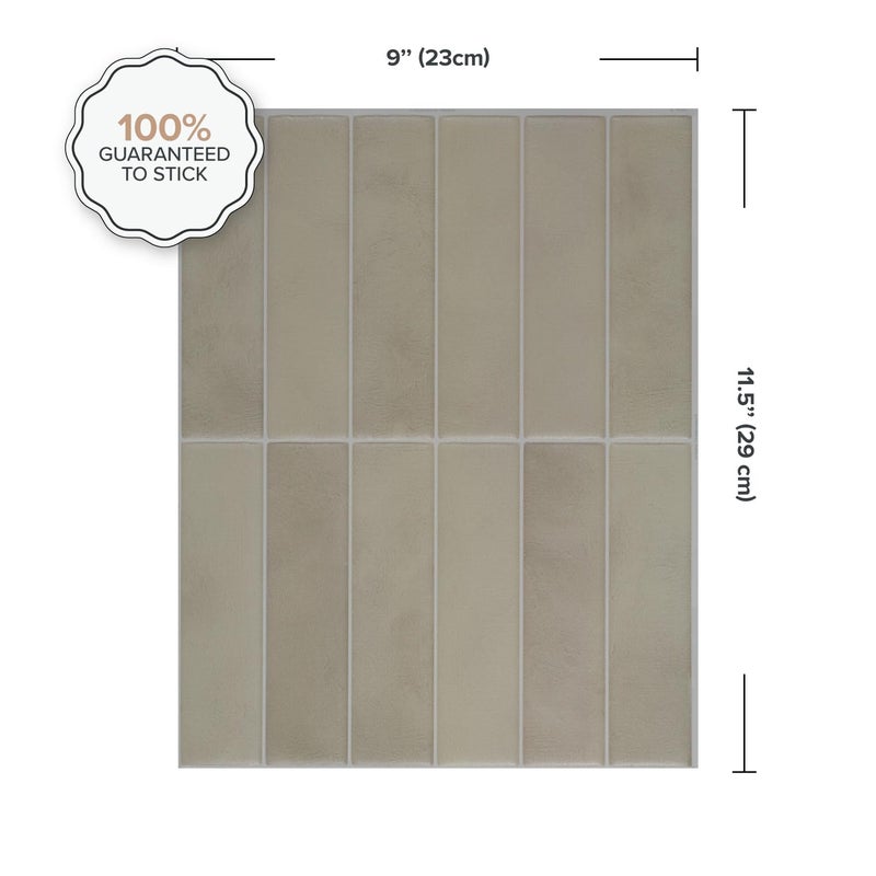 SMART TILES Peel and Stick Backsplash - 5 Sheets of 11.87"" x 9"" - 3D Adhesive Peel and Stick Tile Backsplash for Kitchen, Bathroom, Wall Tile - Image 2